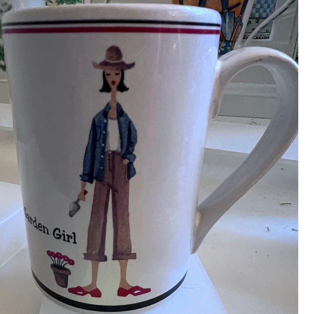 Santa Barbara Ceramic Design The Girls Garden Girl Coffee Mug The T Company